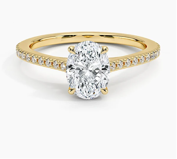 Oval Solitaire Diamond Ring