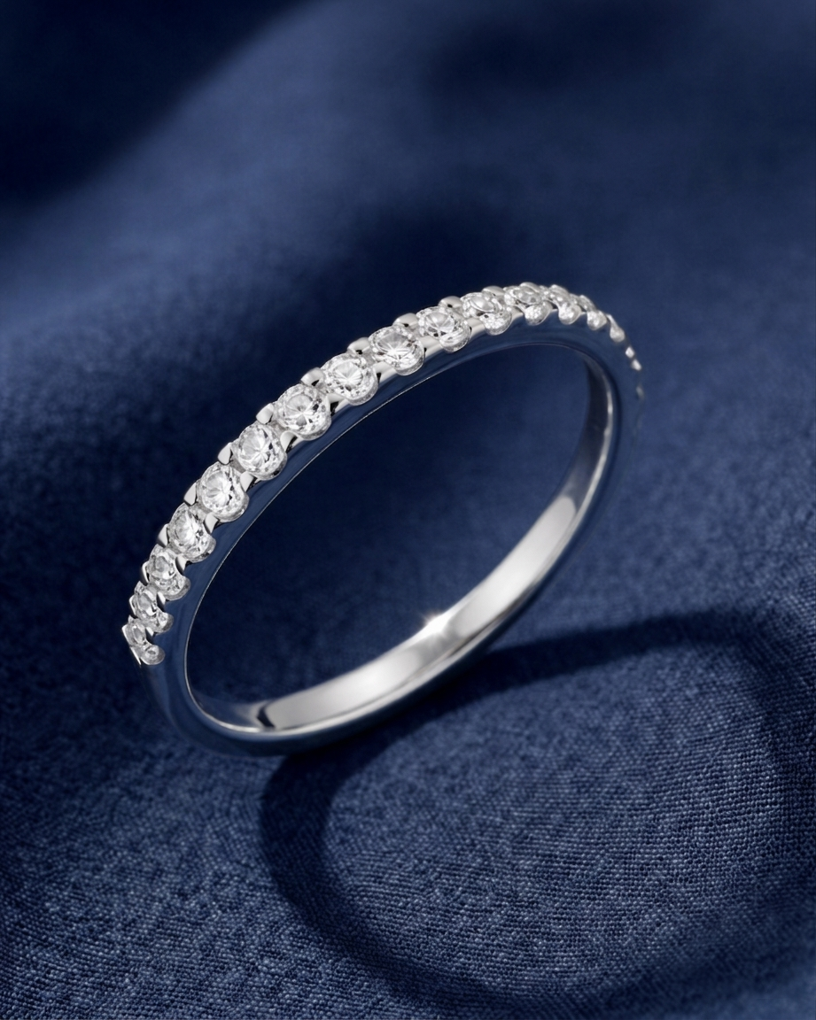 Half Eternity Diamond Ring White Gold